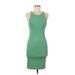 Old Navy Cocktail Dress - Bodycon Scoop Neck Sleeveless: Green Solid Dresses - Women's Size Medium