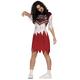 FIESTAS GUIRCA Zombie Cheerleader Kostüm – Blutige Rote Cheerleader Uniform – Halloween Kostüm Erwachsene Damen Größe 40-42 L