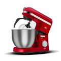 Karaca Mastermaid Chef Pro Stand Mixer - 1500W Electric Stand Mixers for Baking, Dough Mixer with Non-Stick 5L Bowl, Dough Hook, Whisk, 6-Speed Cake Mixer with Bowl and Stand, Red