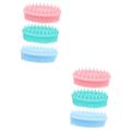 Didiseaon 6 Pcs Baby Shampoo Brush Hair Newborn Scrub Silica Gel