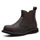 SL-Saint Waterproof Steel/Soft Moc Toe Classic Fashion Safety Work Boots for Men,Industrial Construction Insulated 6'' Brown