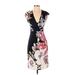 Elie Tahari Casual Dress - Sheath: Black Floral Dresses - Women's Size X-Small