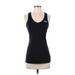 FILA Active Tank Top: Black Graphic Activewear - Women's Size Small