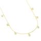 Gualiy Moissanite Pendant Necklace for Women, 14K Gold Necklace Pendant with 6 Round Shape Moissanite Necklaces 45CM