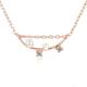 Women's Rose Gold Necklaces, Real 9K Gold Necklace with Pearl and White Topaz Necklaces 45CM