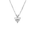 Gualiy Moissanite Bridal Necklace, 14K Gold Pendant Necklace with Heart Shape 1ct Moissanite Necklaces