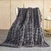 Mercer41 Sueko Knitted Throw Blanket Faux Fur in Gray | 63 H x 51 W in | Wayfair 5DEB5C06338646F49655347C9B4FD47A