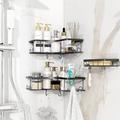 Rebrilliant 4 Pack Shower Caddy Corner w/ Hooks & Soap Holder, Adhesive Corner Shower Shelf For Inside Shower Basket Rack Storage | Wayfair