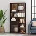 17 Stories Classic design Bookshelf w/ open storage shelves & metal iron frame, for Living Room, Office Wood in Black | Wayfair