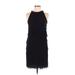 Vince. Casual Dress - Sheath Crew Neck Sleeveless: Black Print Dresses - Women's Size 6