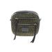 Prune Leather Shoulder Bag: Green Leopard Print Bags