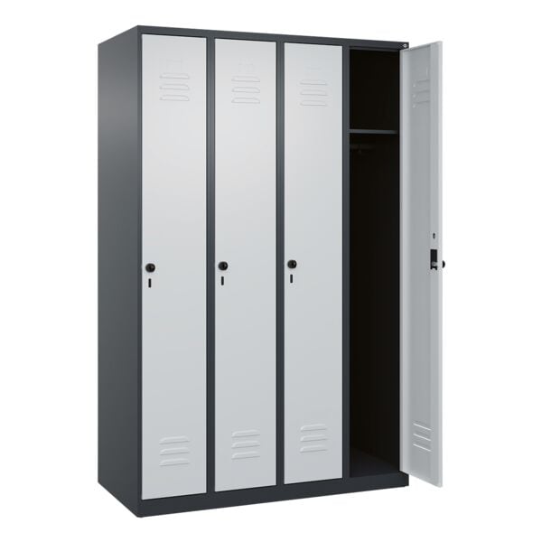 CP Spind »Classic PLUS Korpus anthrazit« 4x1 Fächer grau, 120x185x50 cm