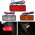 1PC 12V Rosso Bianco Ambra LED Riflettore Coda Posteriore Freno di Arresto Avvertimento Luce di posizione laterale per Jeep Camion Rimorchio Moto Scooter
