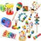 Montessori Holz Baby Shaker Hand Glocke Baby Rasseln Spielzeug Neugeborenen Pädagogisches Musical