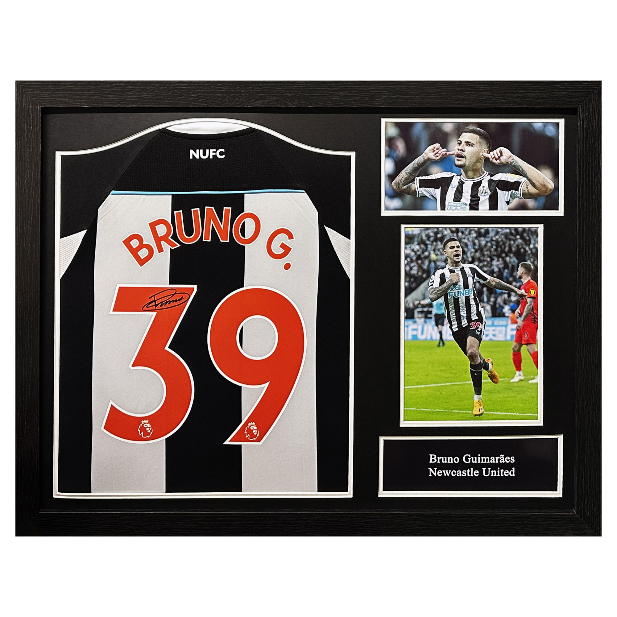 Newcastle United Bruno Guimaraes signiertes United-Trikot Image