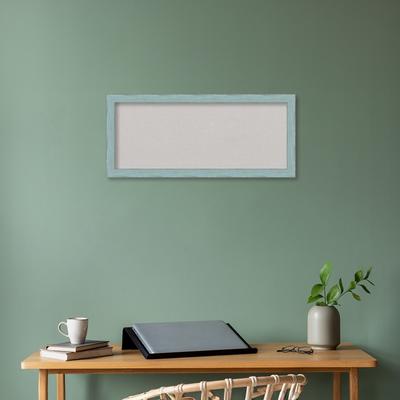 Sky Blue Rustic Wood Framed Grey Corkboard Bulletin Board