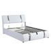 Storage Bed Platform Bed Faux Leathe Upholstered Bed - Full - White