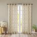 Fretwork Print Grommet Top Window Curtain Panel