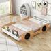 Natural Racing Car Platform Bed with Adjustable Gear Positions