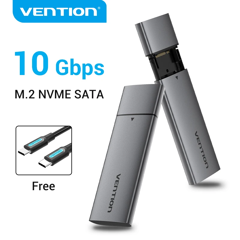 Vention m.2 nvme ssd gehäuse nvme sata zu usb 3. 0 gen2 c 10gbps ssd adapter unterstützung telefon tablet pc usap nvme m2 ssd fall Image