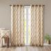 Fretwork Print Grommet Top Window Curtain Panel