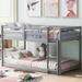 Pine Wood Twin over Twin Low Floor Bunk Bed - Sturdy Wood Bunk Bed, Safety Design for Kids, Easy Assembly