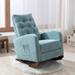 High Back Rocking Chair Sofa Nursery Chair Rocker Single Sofa Modern Lounge Armchair Nursery Nap Chair Slipper Chair