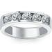 Pompeii3 1 1/4ct Diamond Wedding Ring Channel Set Mens Ring 14k White Gold