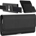CoverON Leather Pouch for Samsung Galaxy S24 Ultra S24+ S23 Ultra S23+ Plus S23 FE /S22+ Ultra /S21+ S21 FE /S20+ S20 FE/S8+ S9+ Phone Holster Case Belt Clip Holder (Fits with Otterbox or any Case on)