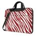 ZICANCN Laptop Case 15.6 inch Red Zebra Animal Print Work Shoulder Messenger Business Bag for Women and Men