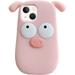 Apply to iPhone 11 Pro Max Case Kawaii Phone Cases Cute 3D Cartoon Pink Pig Phone Case Funny Cool Soft Silicone Shockproof Protective Case Women Girls for iPhone 11 Pro Max