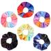 6pcs Women Rainbow Hair Rope Beautiful Ponytail Holders Girls Hair Accessories Creative Headdress (3pcs Starry Hair Rope 3pcs Rainbow Hair Rope)