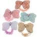 Hair Ties Kids for Women s Butterfly Ponytail Elastic Ring Bows Ropes Toddler Girls Child Miss 5 Pcs