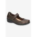 Extra Wide Width Women's Archer Casual Flat by Easy Street in Brown (Size 8 1/2 WW)