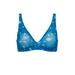 Plus Size Women's The Wireless Plunge - Mesh by CUUP in Floral Cyanotype (Size XS D-E)