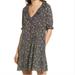 Madewell Dresses | Madewell Ruffle Button-Front Trapeze Dress In Folkmagic Floral Size Medium | Color: Black/Yellow | Size: M