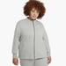 Nike Jackets & Coats | 2x Plus Size Women's Nike Jacket Sweatshirt Grey Black Dj6678-063 Sportswear | Color: Black/Gray | Size: 2x