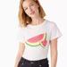 Kate Spade Tops | Kate Spade Watermelon Cotton Tee Nwt | Color: Black/White | Size: S