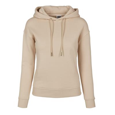 Kapuzenpullover URBAN CLASSICS "Urban Classics Damen Ladies Organic Hoody", Damen, Gr. 4XL, beige (sand), 100% Baumwolle, unifarben, casual, normal, ohne Ausschnitt, Langarm, Pullover Image