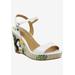 Wide Width Women's Triella Sandals by J. Renee in White Suede (Size 9 1/2 W)