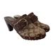 Coach Shoes | Coach Willow Monogram Heeled Mule Clogs | Color: Brown/Tan | Size: 8