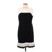 Studio One Casual Dress - Shift Crew Neck Sleeveless: Black Color Block Dresses - Women's Size 12