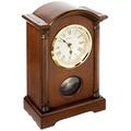 Bulova Dalton Chiming Pendulum Table Clock - Walnut Finish - Gold-Tone Accents