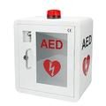 AED Defibrillator Storage Cabinet, Wall-mounted Steel Cardiac Defibrillation Alarm Box with Key/Alarm, Fits Most AED Models, for Home, Office, Nursing, Bus