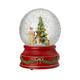 Heaven Sends Dogs Around Christmas Tree Musical Snow Globe