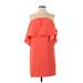 Trina Turk Casual Dress - Party Strapless Sleeveless: Orange Solid Dresses - Women's Size 4