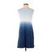 Old Navy Casual Dress - Shift Crew Neck Sleeveless: Blue Color Block Dresses - Women's Size X-Small