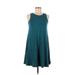 Old Navy Casual Dress - A-Line Crew Neck Sleeveless: Teal Print Dresses - Women's Size X-Small
