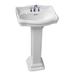 Barclay Stanford Vitreous China U-Shaped Pedestal Bathroom Sink w/ Overflow in White | Wayfair 3-864WH