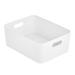 mDesign Large Metal Kitchen Storage Container Bin w/ Handles Metal in White | 6 H x 16 W x 12 D in | Wayfair 21755MDK